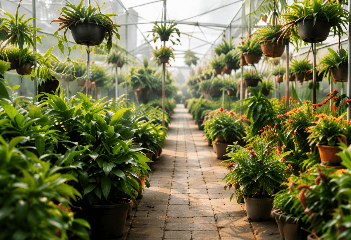 Greenhouse at Baroda Roses Farm